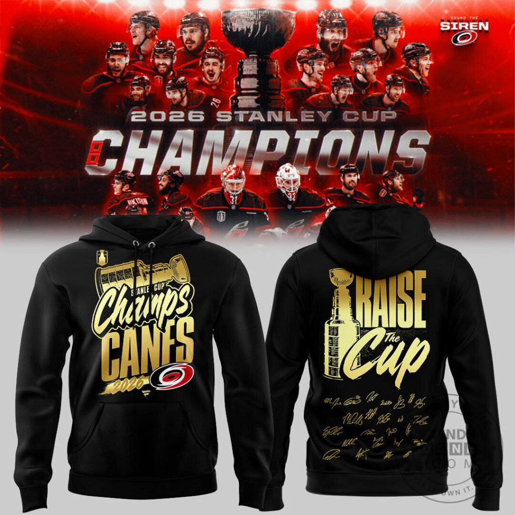 2026 Carolina Hurricanes Hoodie - Limited Edition Stanley Cup Champions Apparel 21 2026 Carolina Hurricanes Hoodie - Limited Edition Stanley Cup Champions Apparel