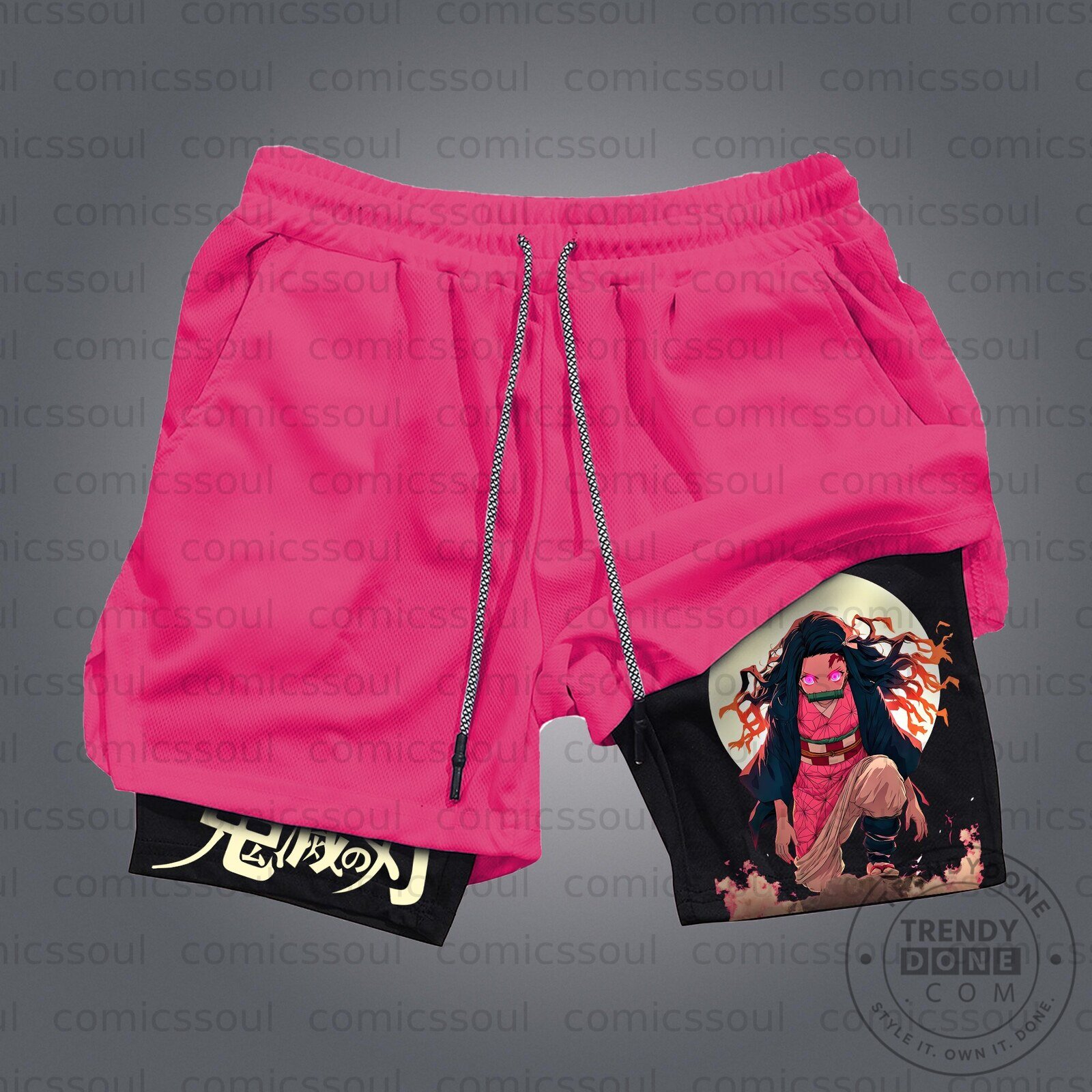 Demon Slayer Nezuko Kamado Anime Graphic Athletic Shorts