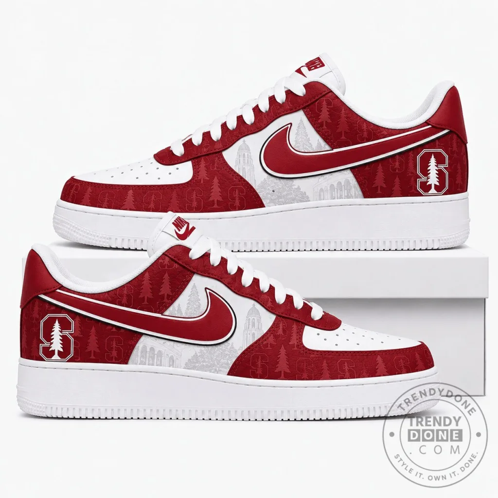 Stanford Cardinal College Football Team Custom Printed Air Force 1 Shoes Stanford Cardinal College Football Team Custom Printed Air Force 1 Shoes