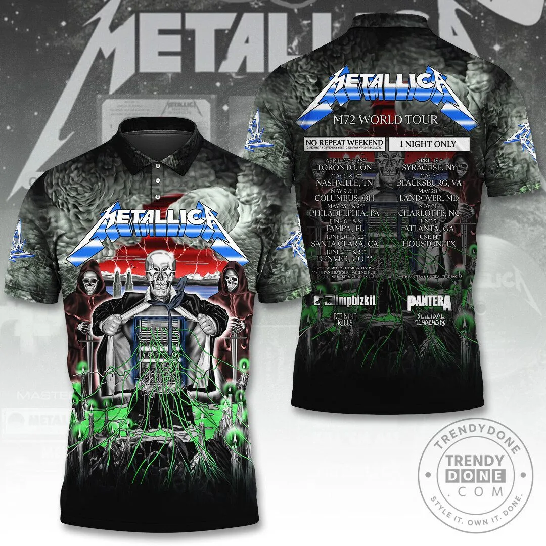 Metallica M72 World Tour 2024 Concert Schedule T-Shirt 8 Metallica M72 World Tour 2024 Concert Schedule T-Shirt