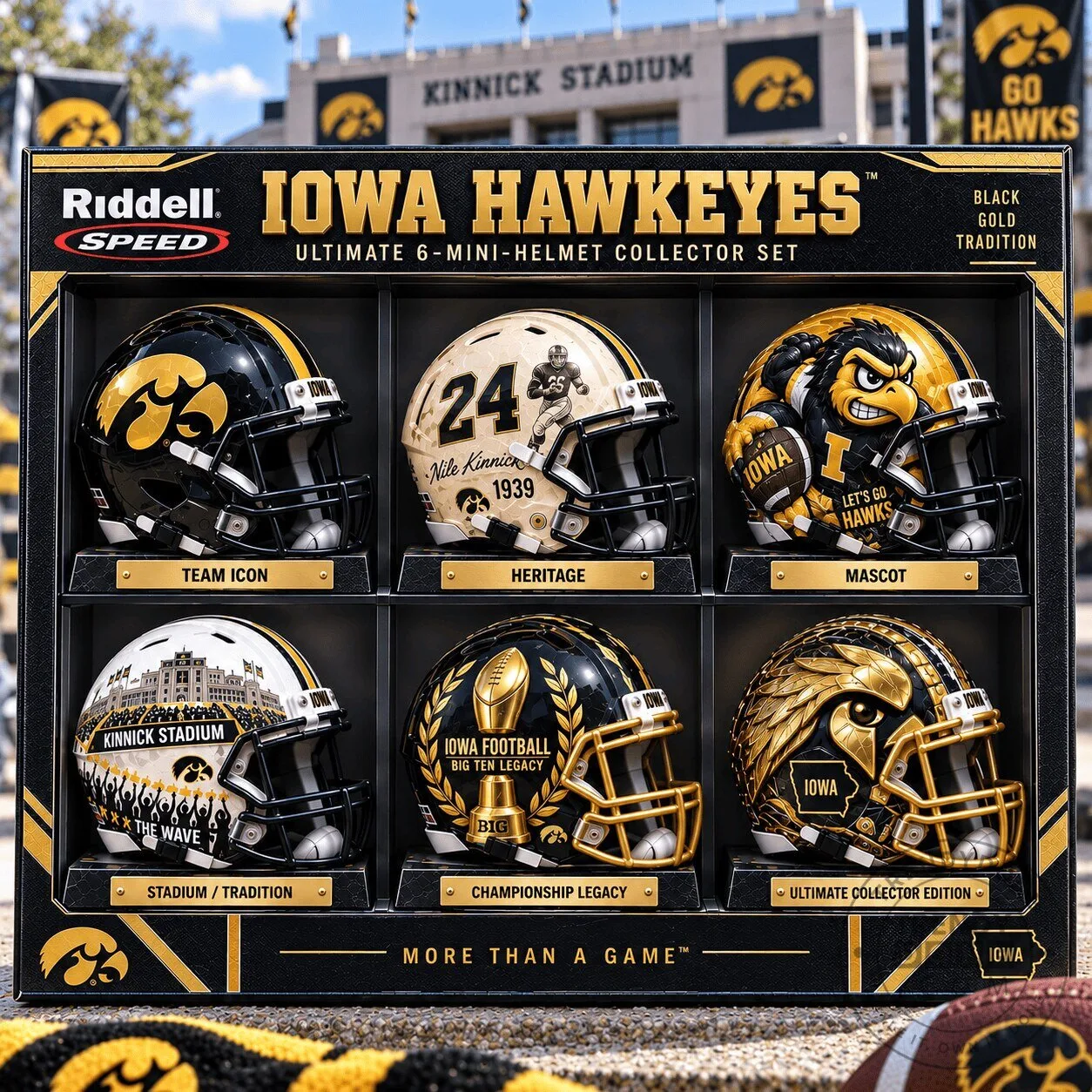 Iowa Hawkeyes Ultimate 6-Mini-Helmet Collector Set