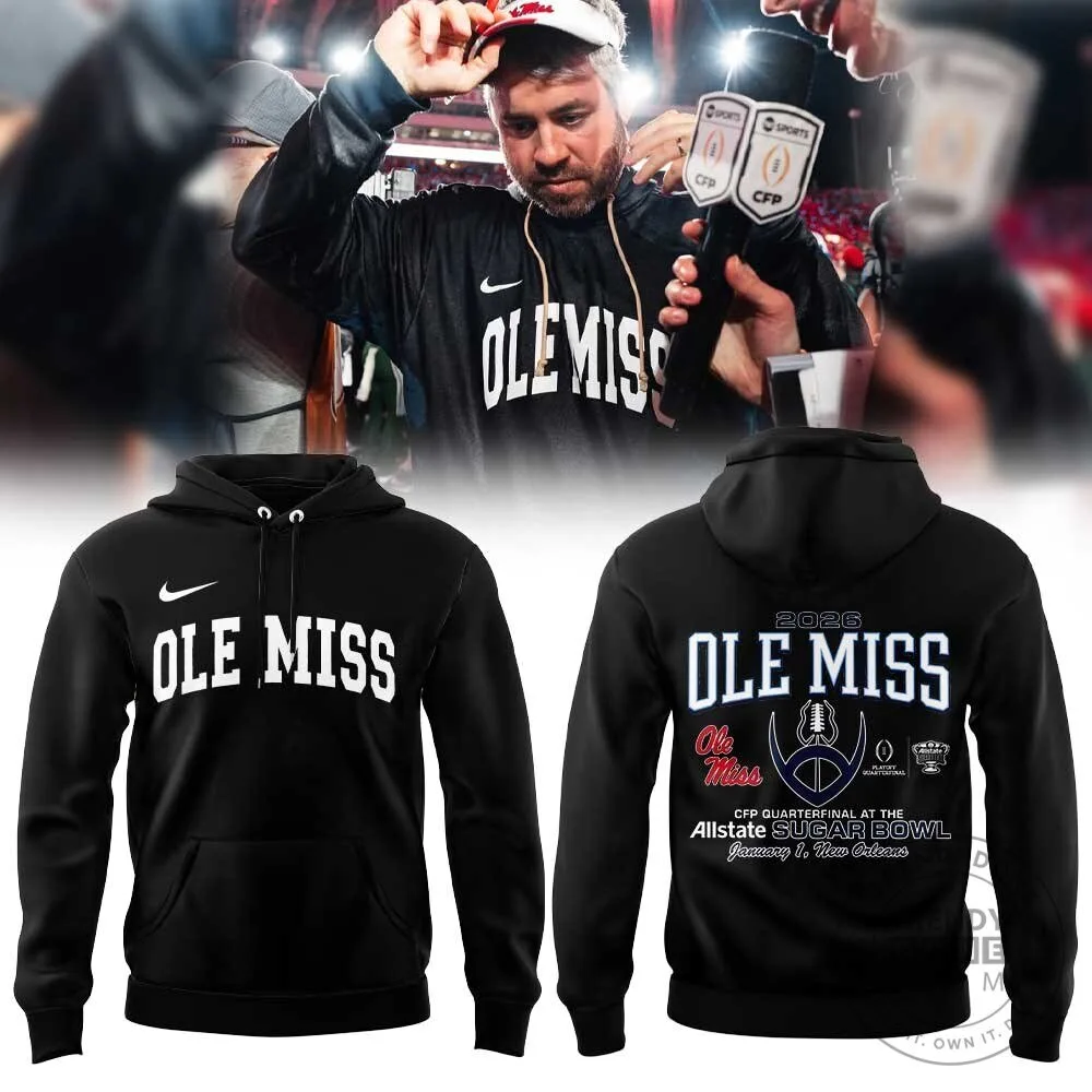 Ole Miss Rebels 2026 Sugar Bowl Quarterfinal Black Hoodie