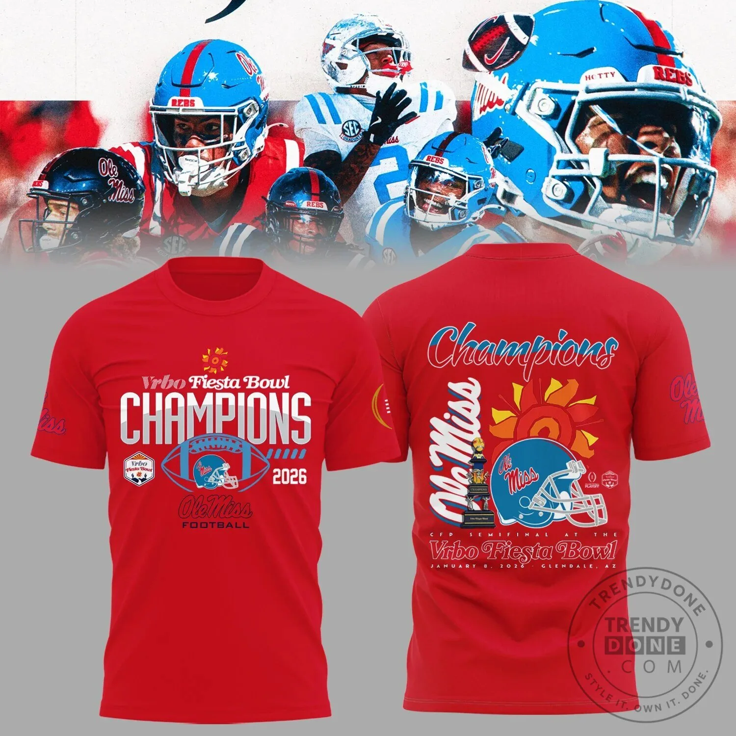 Ole Miss Rebels Football Vrbo Fiesta Bowl Champions 2026 Red T-Shirt 4 Ole Miss Rebels Football Vrbo Fiesta Bowl Champions 2026 Red T-Shirt