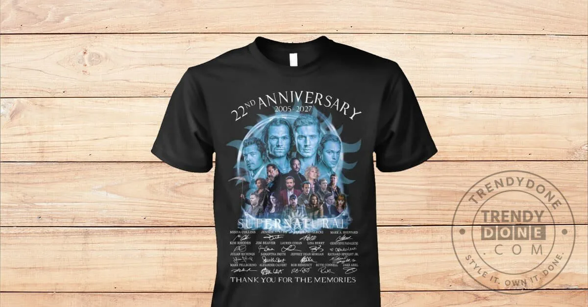 Supernatural 22nd Anniversary 2005-2027 Thank You For The Memories T-Shirt