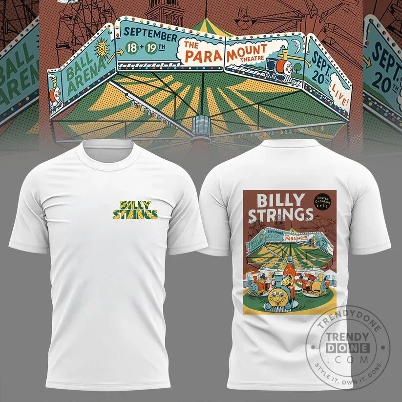Billy Strings Paramount Theatre Denver Colorado 2026 Concert Tour T-Shirt