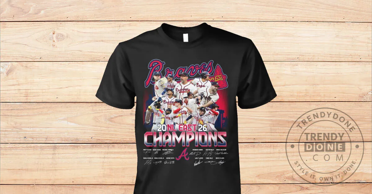 Atlanta Braves 2021 National League East Champions Baseball Team T-Shirt