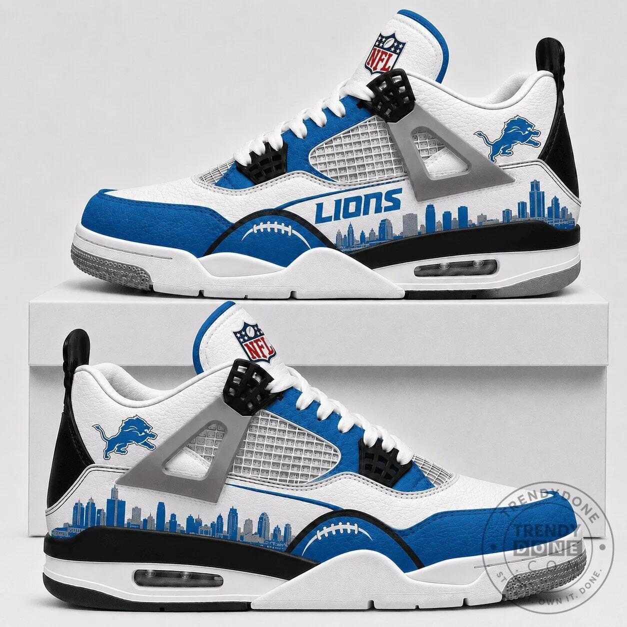 Detroit Lions National Football League Air Jordan 4 Sneakers