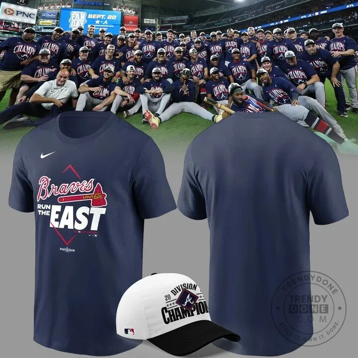 2026 National League East Division Champions T-Shirt - Atlanta Braves Official Merchandise