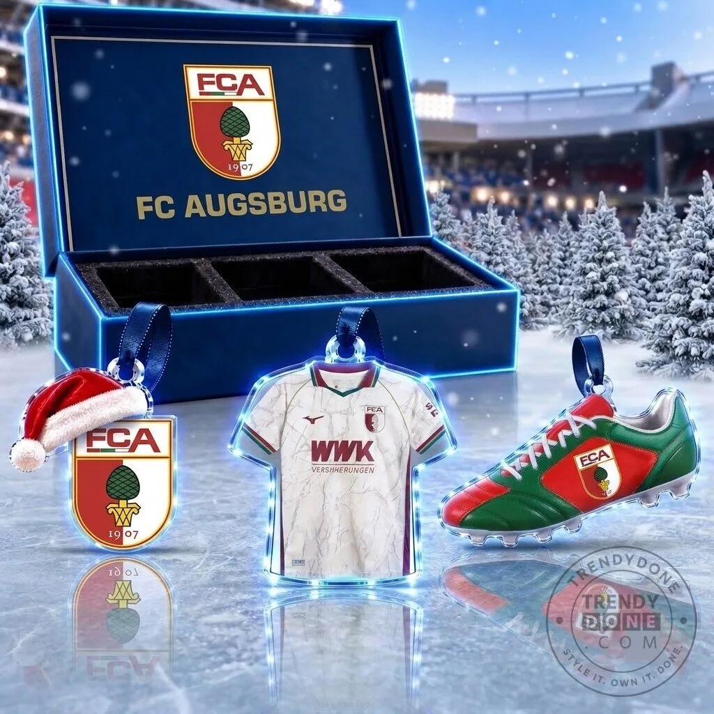 FC Augsburg Bundesliga Football Team Christmas Ornament Set
