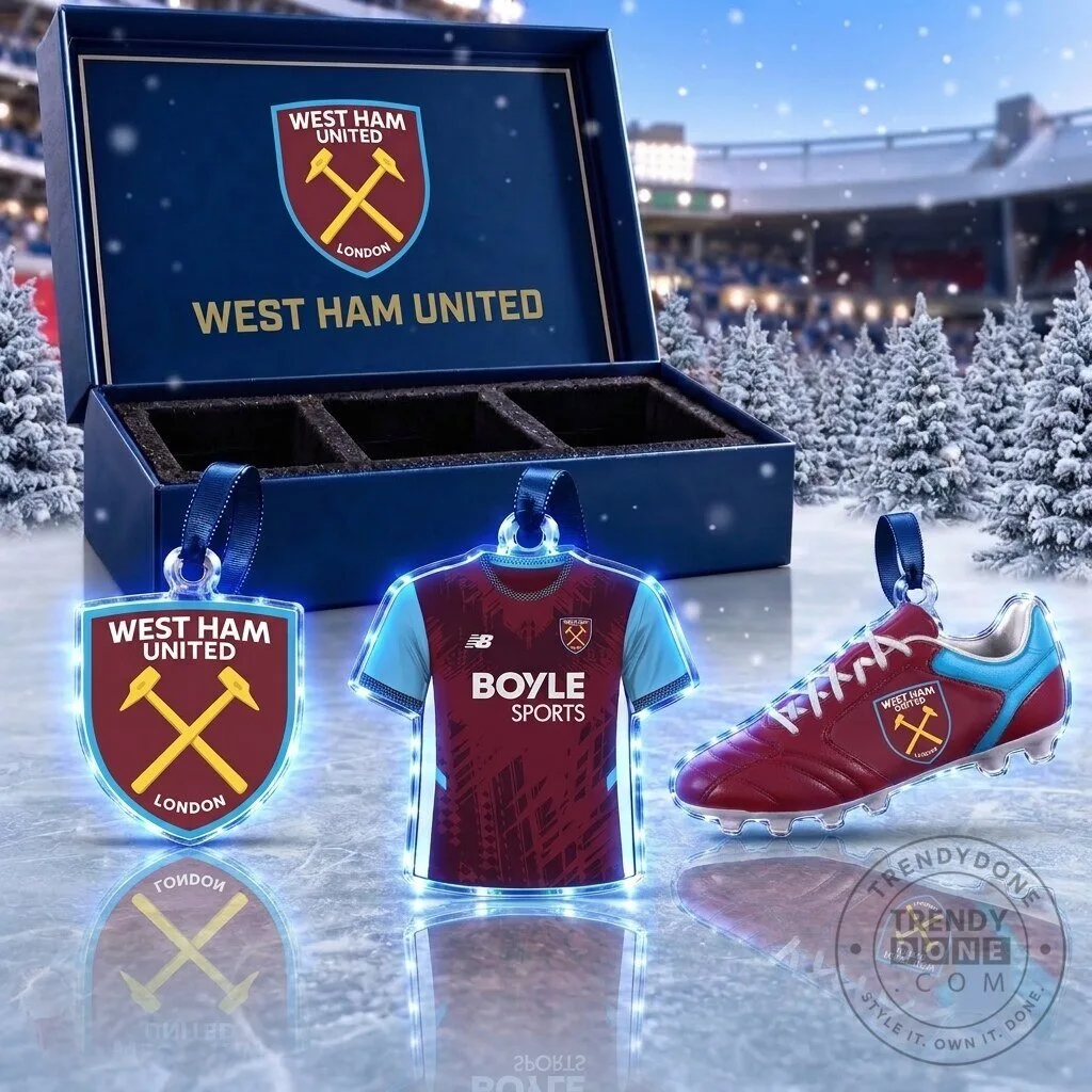 West Ham United Football Club Christmas Ornament Set