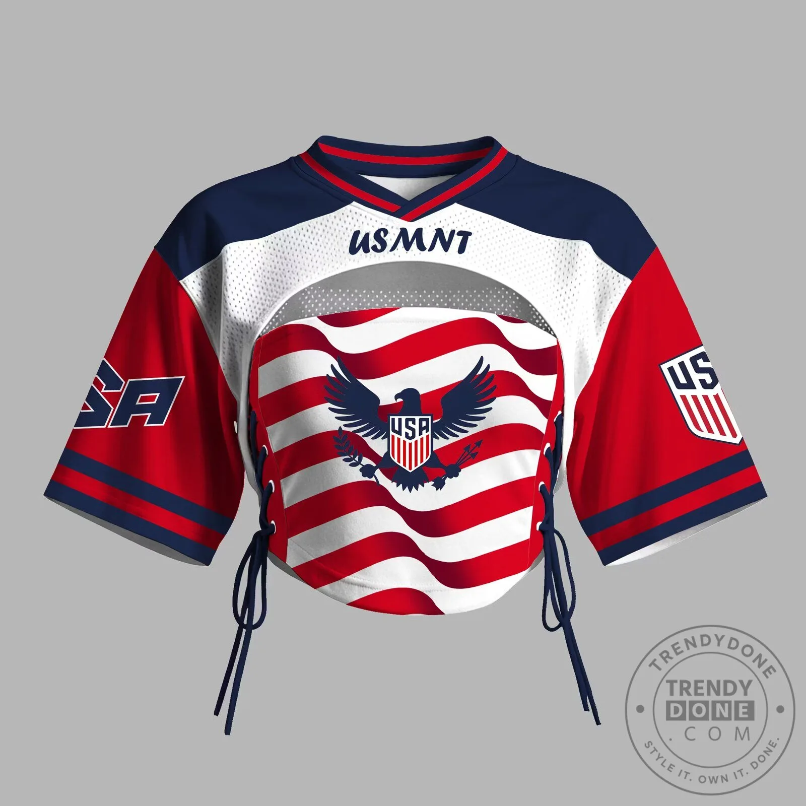 United States Men's National Soccer Team Crop Top Jersey 9 United States Men's National Soccer Team Crop Top Jersey