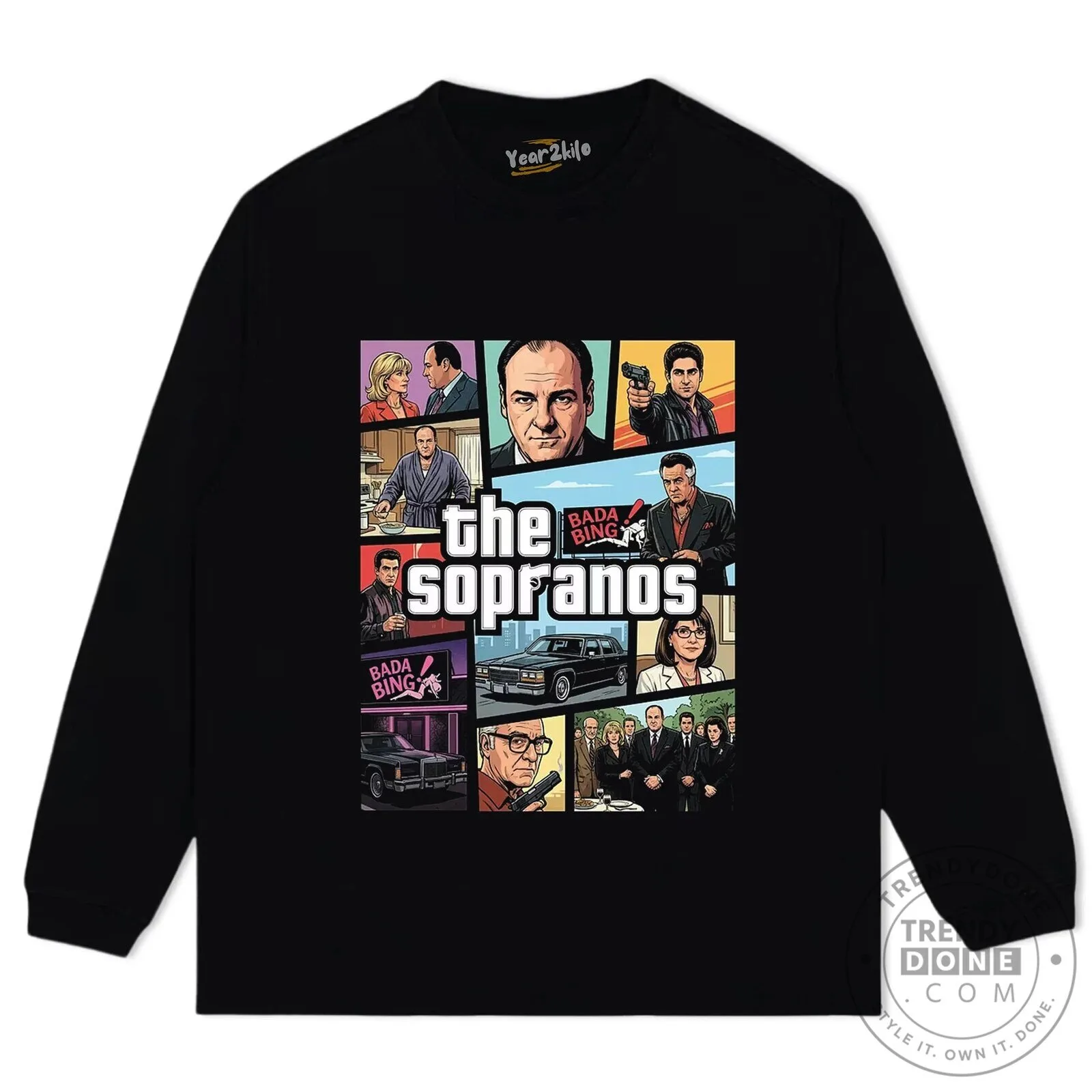 The Sopranos Television Series Characters Graphic T-Shirt 17 The Sopranos Television Series Characters Graphic T-Shirt