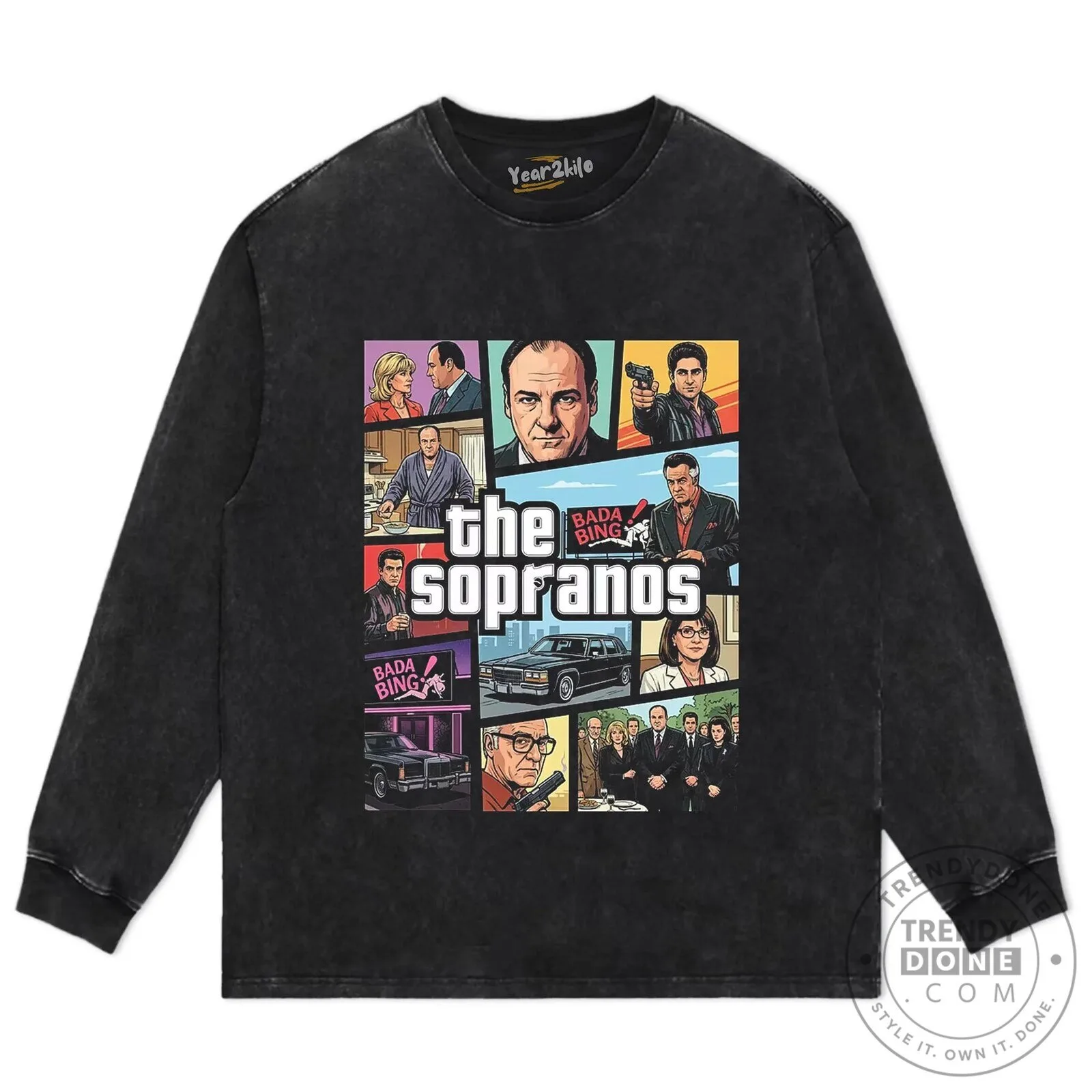 The Sopranos Television Series Characters Graphic T-Shirt 18 The Sopranos Television Series Characters Graphic T-Shirt