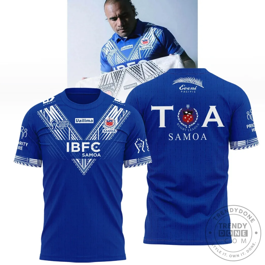 Toa Samoa Rugby League World Cup 2026 Home Kit Jersey Toa Samoa Rugby League World Cup 2026 Home Kit Jersey