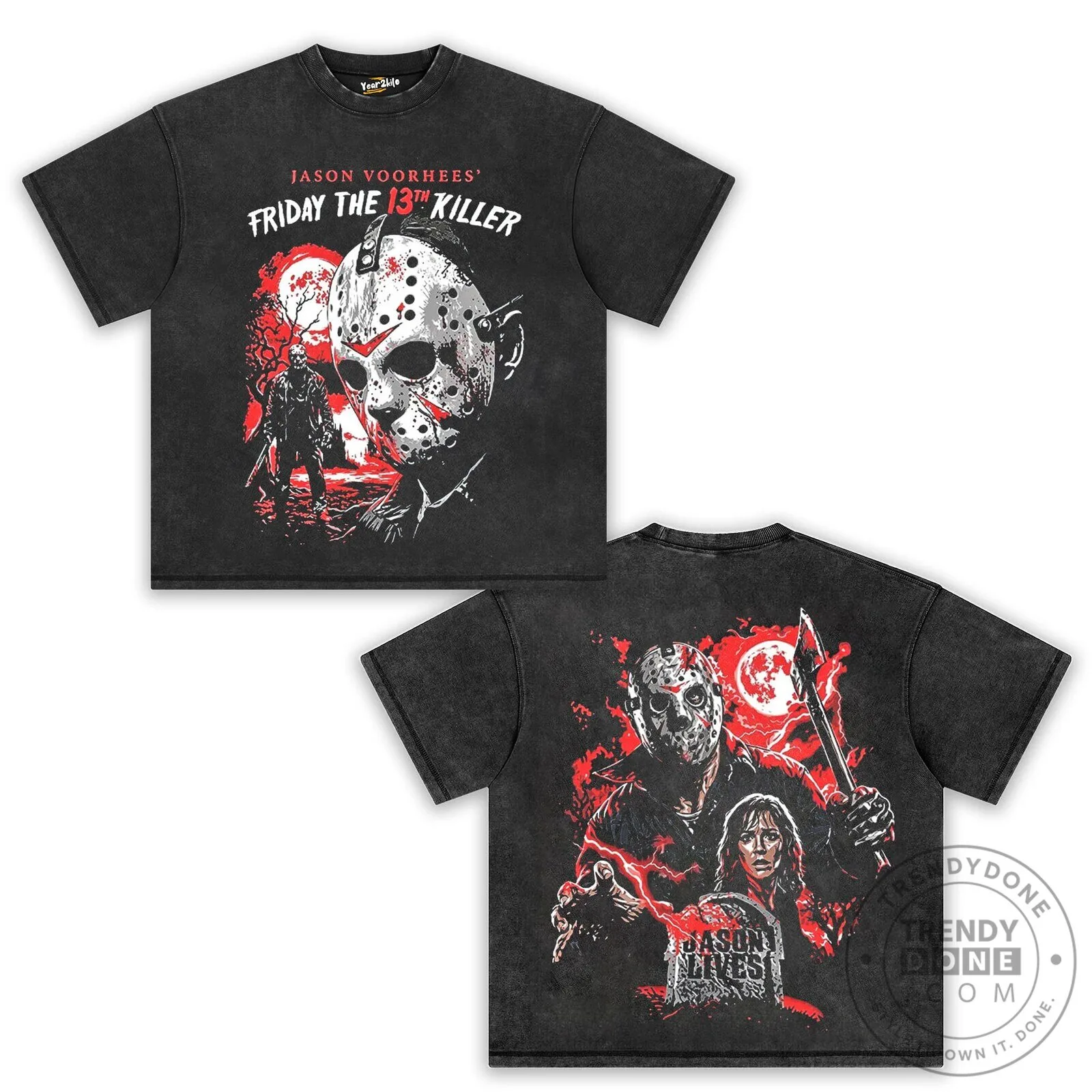 Jason Voorhees Friday The 13th Killer Horror Movie Washed T-Shirt 10 Jason Voorhees Friday The 13th Killer Horror Movie Washed T-Shirt