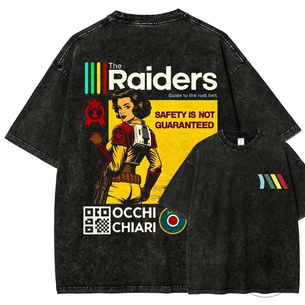 Arc Raiders "The Raiders" Safety Is Not Guaranteed Washed T-Shirt 4 Arc Raiders "The Raiders" Safety Is Not Guaranteed Washed T-Shirt
