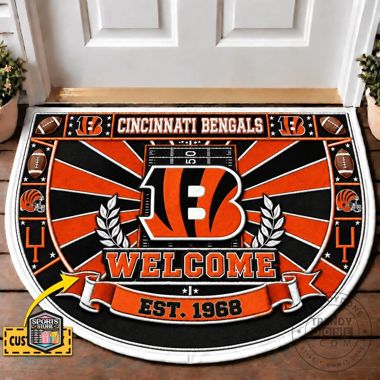 Cincinnati Bengals Football Team Welcome Doormat