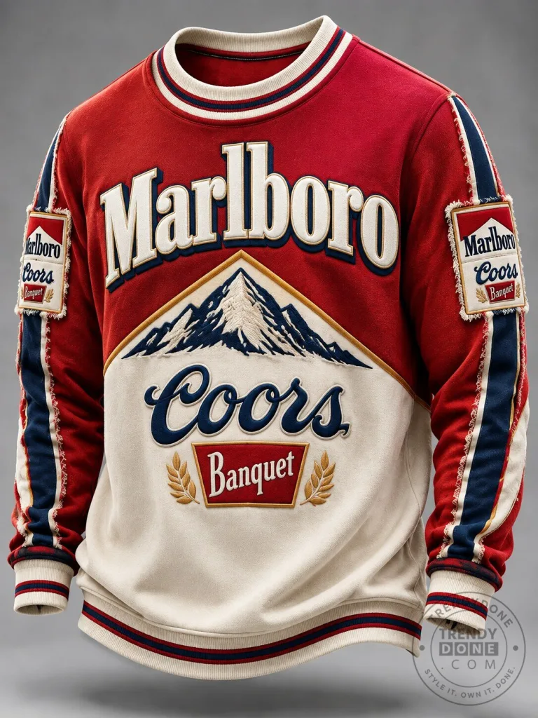 Marlboro Coors Banquet Beer Vintage Western Style Crewneck Sweatshirt 22 Marlboro Coors Banquet Beer Vintage Western Style Crewneck Sweatshirt