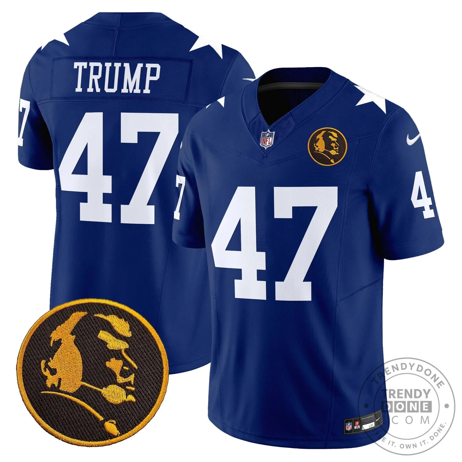 Dallas Cowboys Number 10 Football Jersey featuring John Madden Rush Design 84 Dallas Cowboys Number 10 Football Jersey featuring John Madden Rush Design