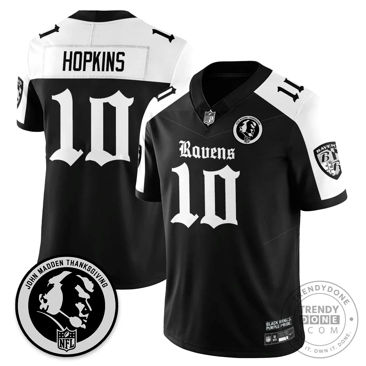 Lamar Jackson Baltimore Ravens Jersey for Thanksgiving by John Madden 32 Lamar Jackson Baltimore Ravens Jersey for Thanksgiving by John Madden