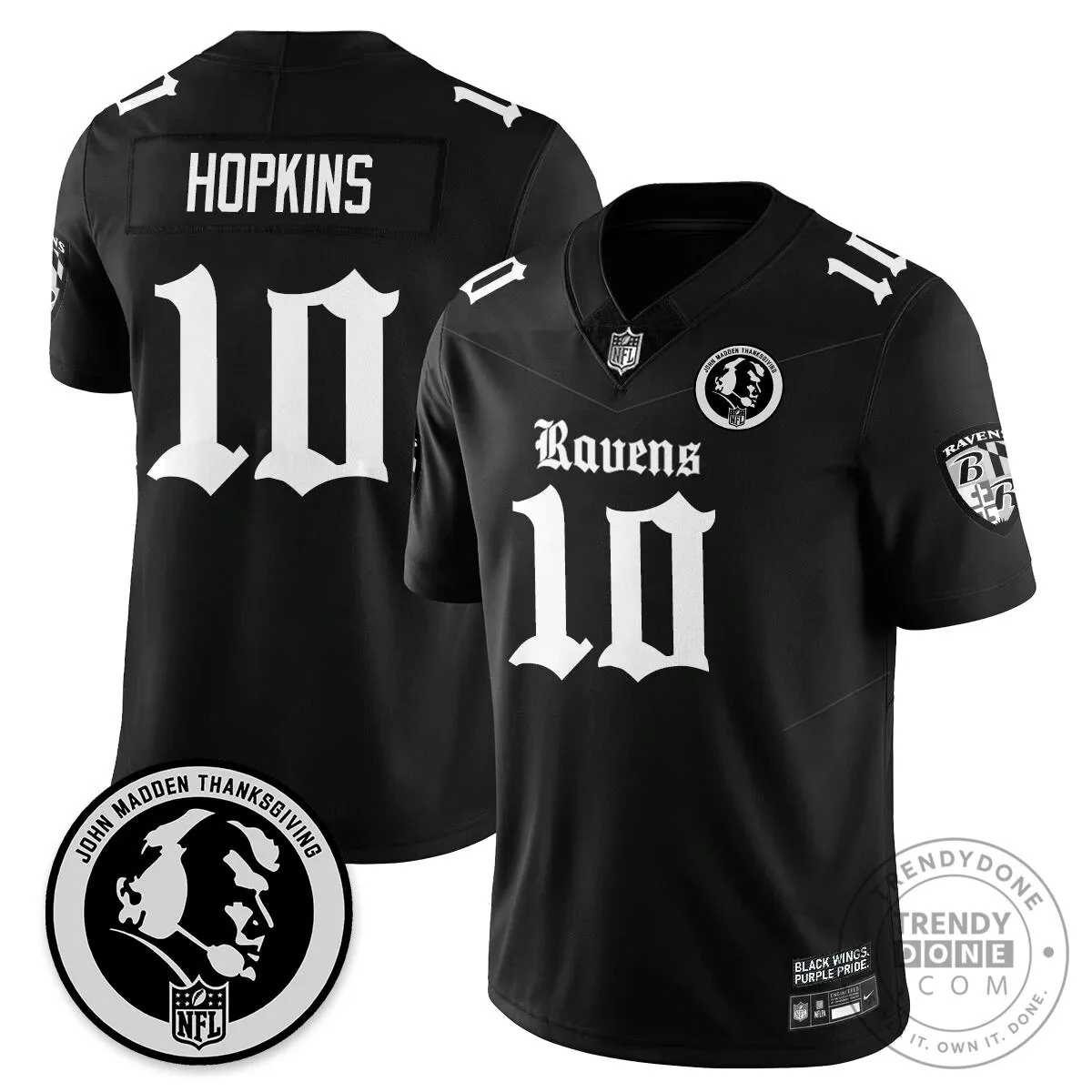Lamar Jackson Baltimore Ravens Jersey for Thanksgiving by John Madden 38 Lamar Jackson Baltimore Ravens Jersey for Thanksgiving by John Madden