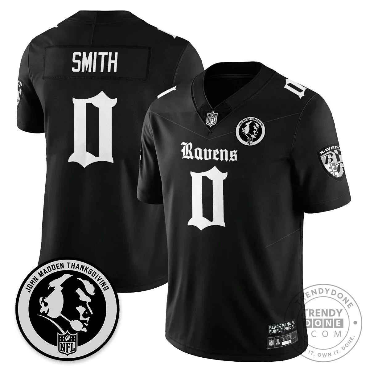 Lamar Jackson Baltimore Ravens Jersey for Thanksgiving by John Madden 40 Lamar Jackson Baltimore Ravens Jersey for Thanksgiving by John Madden