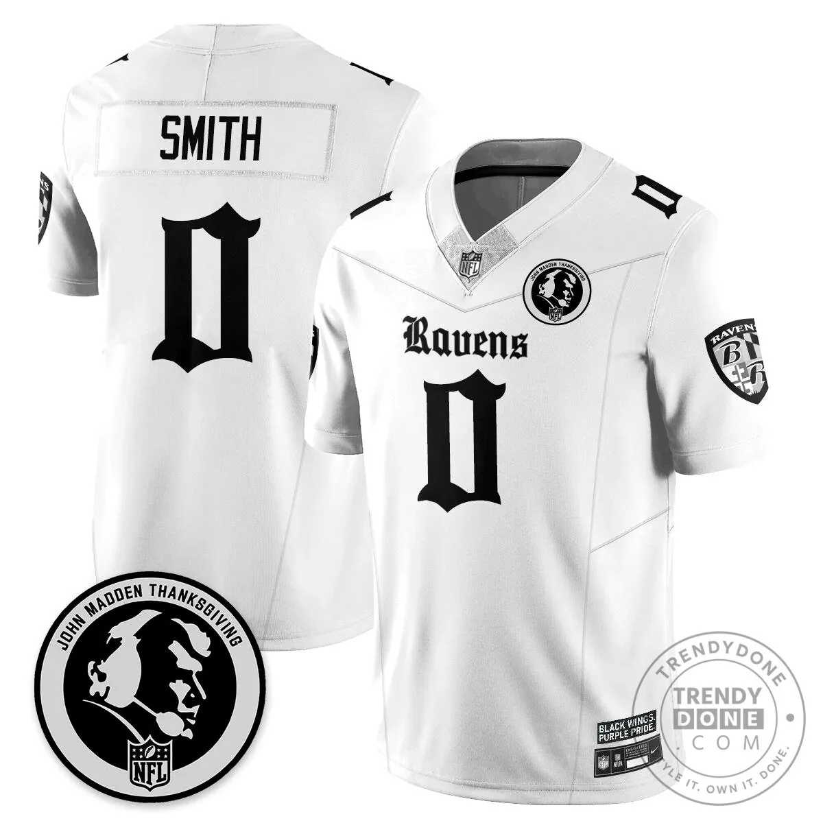 Lamar Jackson Baltimore Ravens Jersey for Thanksgiving by John Madden 47 Lamar Jackson Baltimore Ravens Jersey for Thanksgiving by John Madden