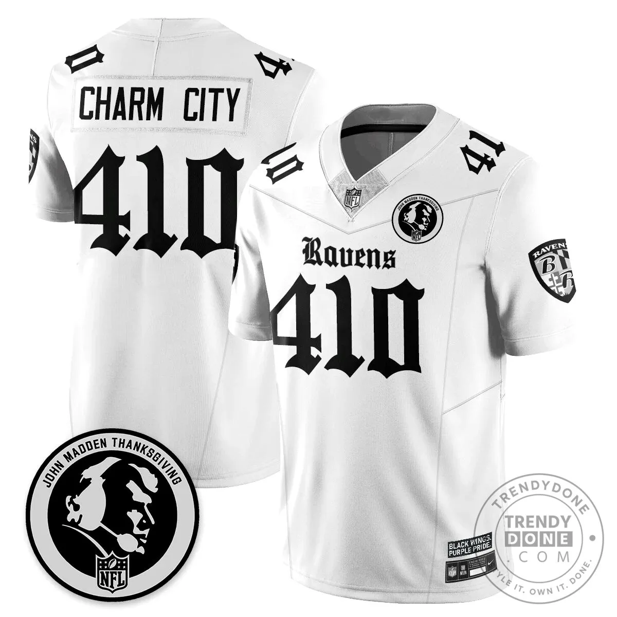 Lamar Jackson Baltimore Ravens Jersey for Thanksgiving by John Madden 48 Lamar Jackson Baltimore Ravens Jersey for Thanksgiving by John Madden