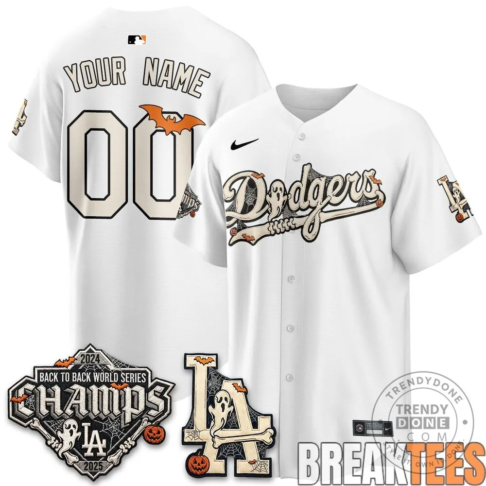 Los Angeles Dodgers Halloween World Series Champions Baseball Jersey