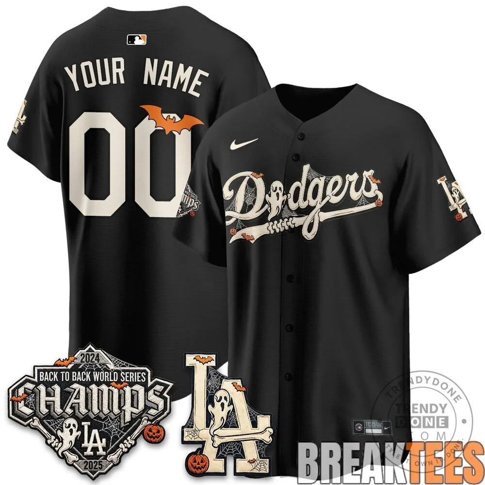 Los Angeles Dodgers Halloween World Series Champions Baseball Jersey 10 Los Angeles Dodgers Halloween World Series Champions Baseball Jersey