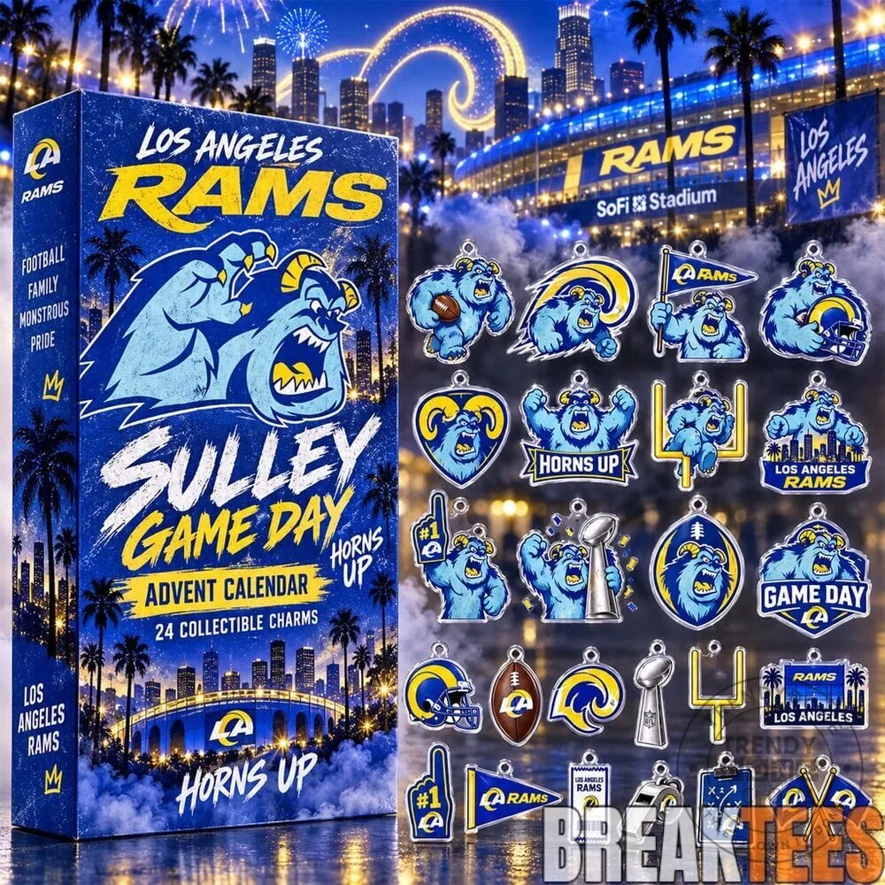 Los Angeles Rams Sulley Game Day Advent Calendar with 24 Collectible Charms