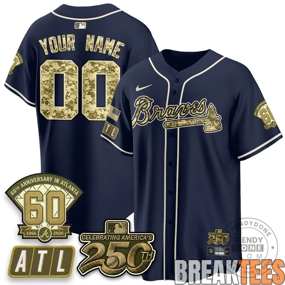 Atlanta Braves Salute To Service Custom Baseball Jersey 11 Atlanta Braves Salute To Service Custom Baseball Jersey
