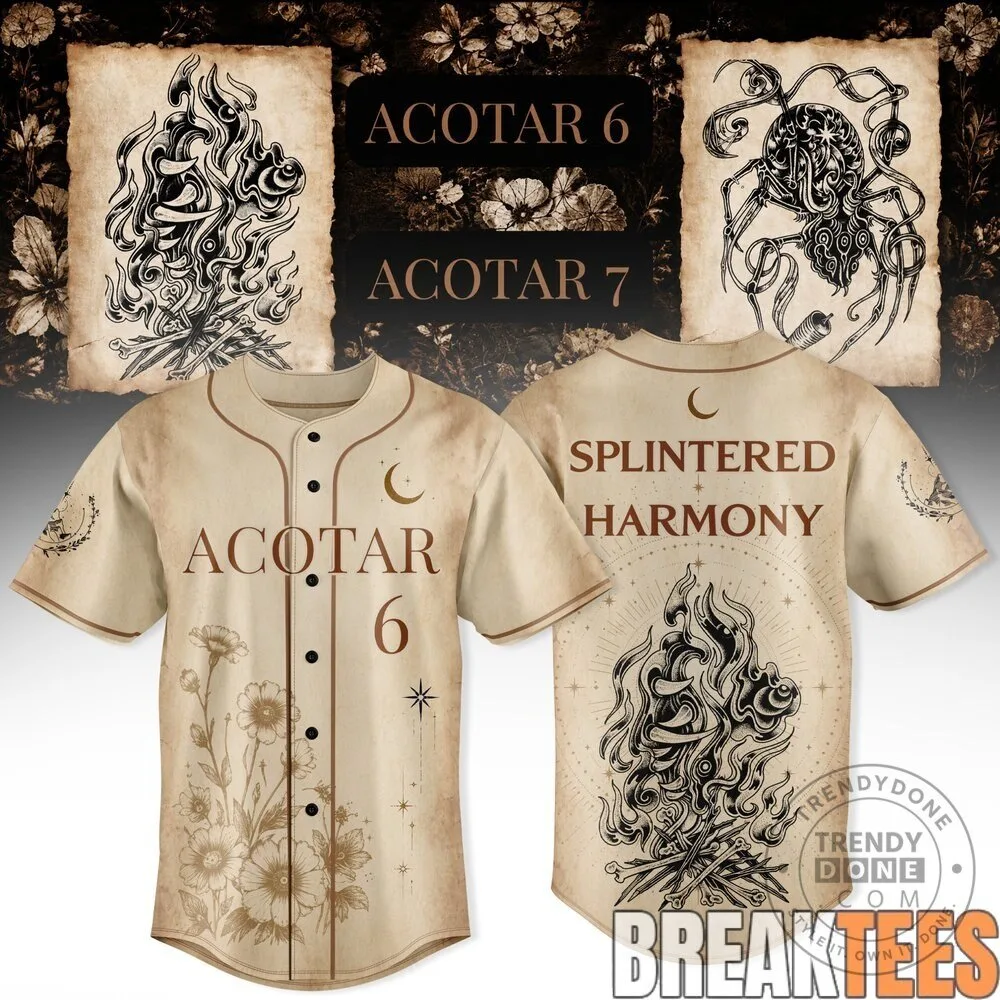 A Court of Thorns and Roses Splintered Harmony Baseball Jersey 10 A Court of Thorns and Roses Splintered Harmony Baseball Jersey