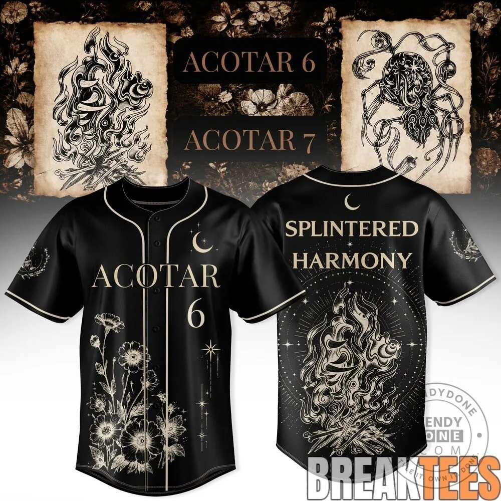 A Court of Thorns and Roses Splintered Harmony Baseball Jersey 12 A Court of Thorns and Roses Splintered Harmony Baseball Jersey