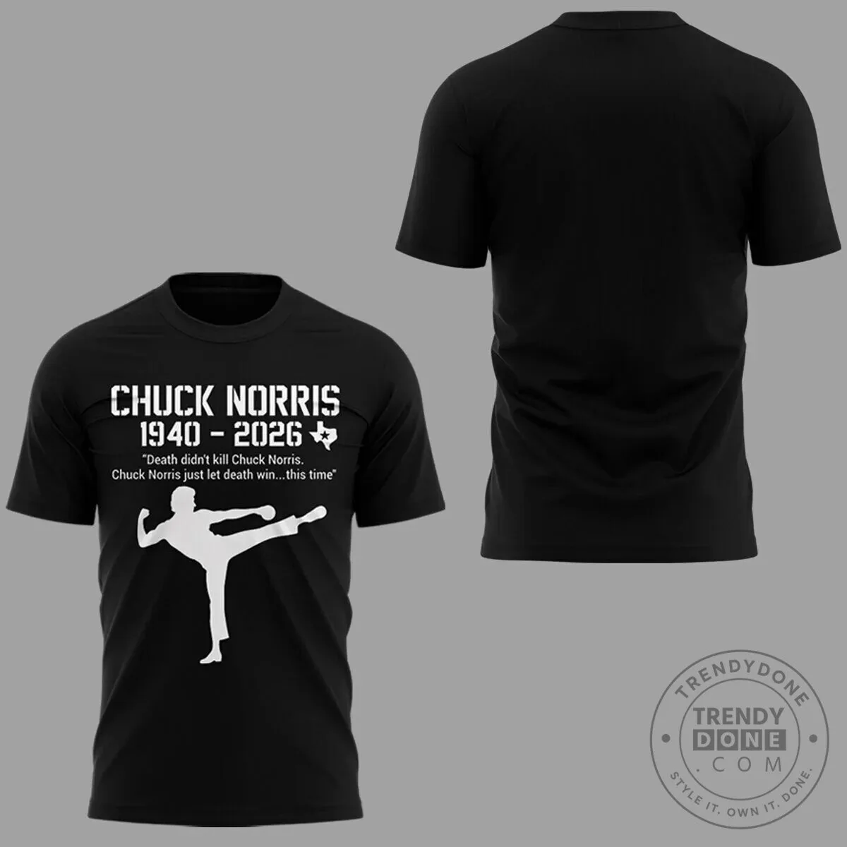 Chuck Norris 1940-2026 Tribute T-Shirt