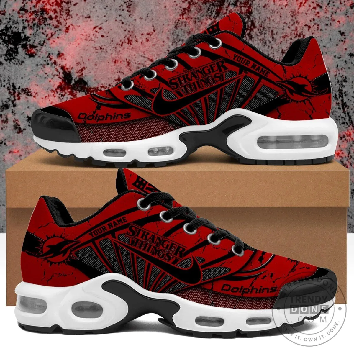 Stranger Things Miami Dolphins Personalized Air Max Running Shoes 7 Stranger Things Miami Dolphins Personalized Air Max Running Shoes