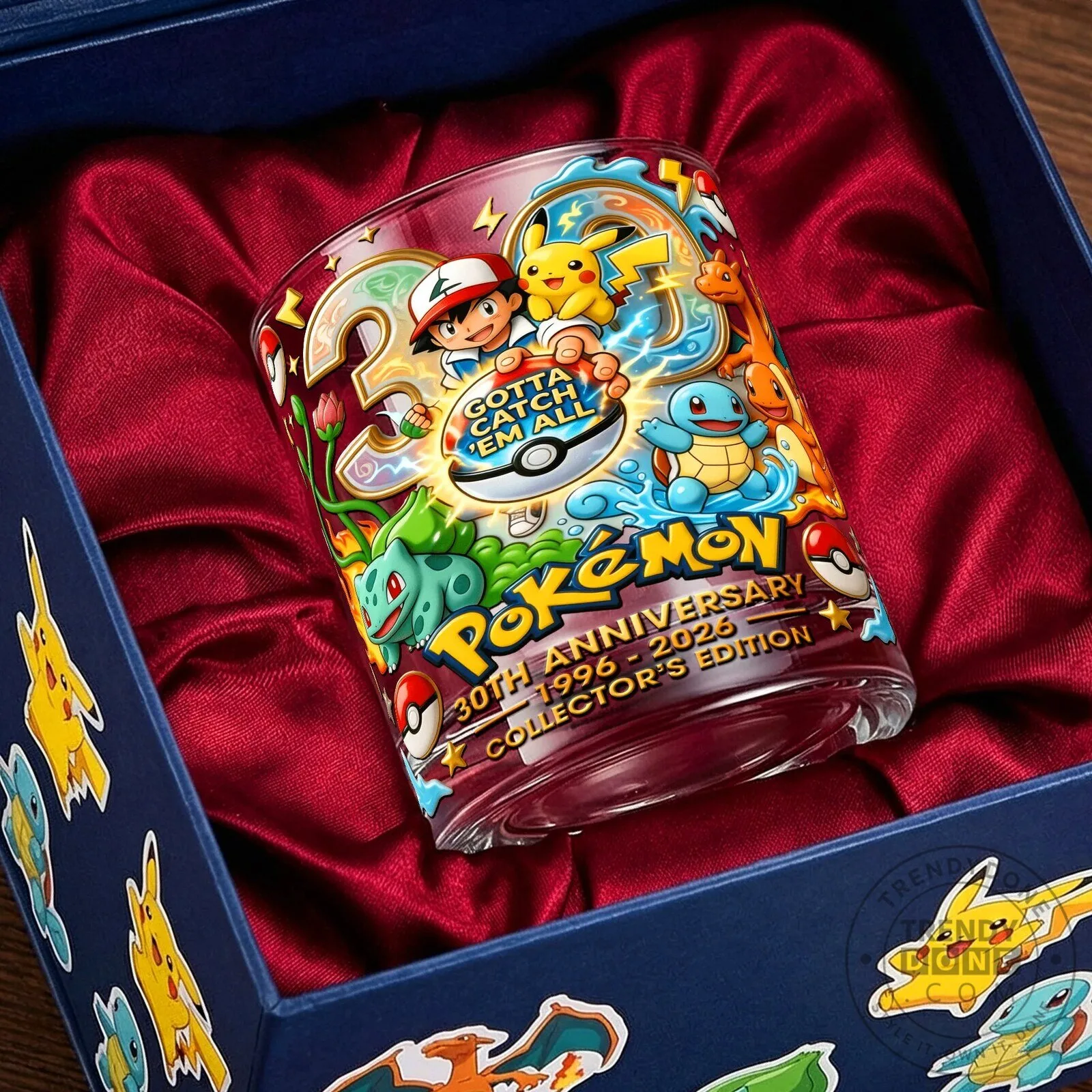 Pokemon 30th Anniversary Gotta Catch Em All Collector's Edition Drinking Glass 11 Pokemon 30th Anniversary Gotta Catch Em All Collector