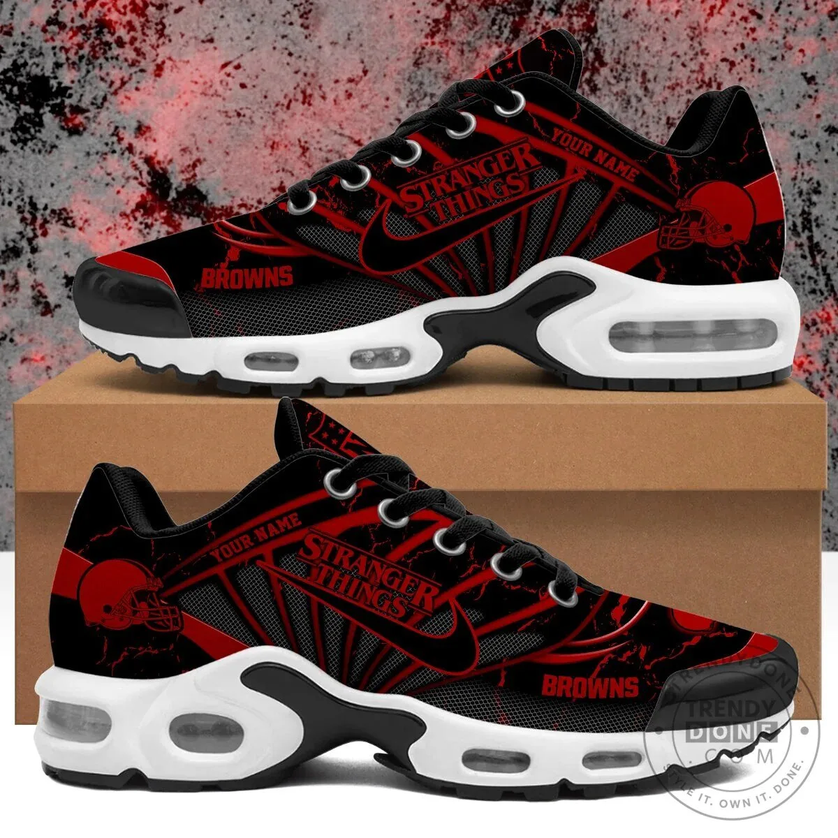 Cleveland Browns Stranger Things Personalized Air Max Shoes