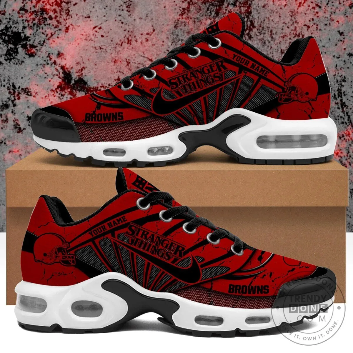 Cleveland Browns Stranger Things Personalized Air Max Shoes 7 Cleveland Browns Stranger Things Personalized Air Max Shoes