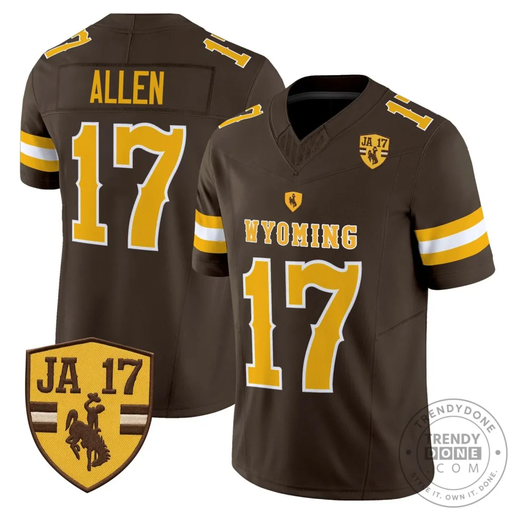 Retro Football Jersey of Josh Allen from Wyoming Cowboys Retro Football Jersey of Josh Allen from Wyoming Cowboys