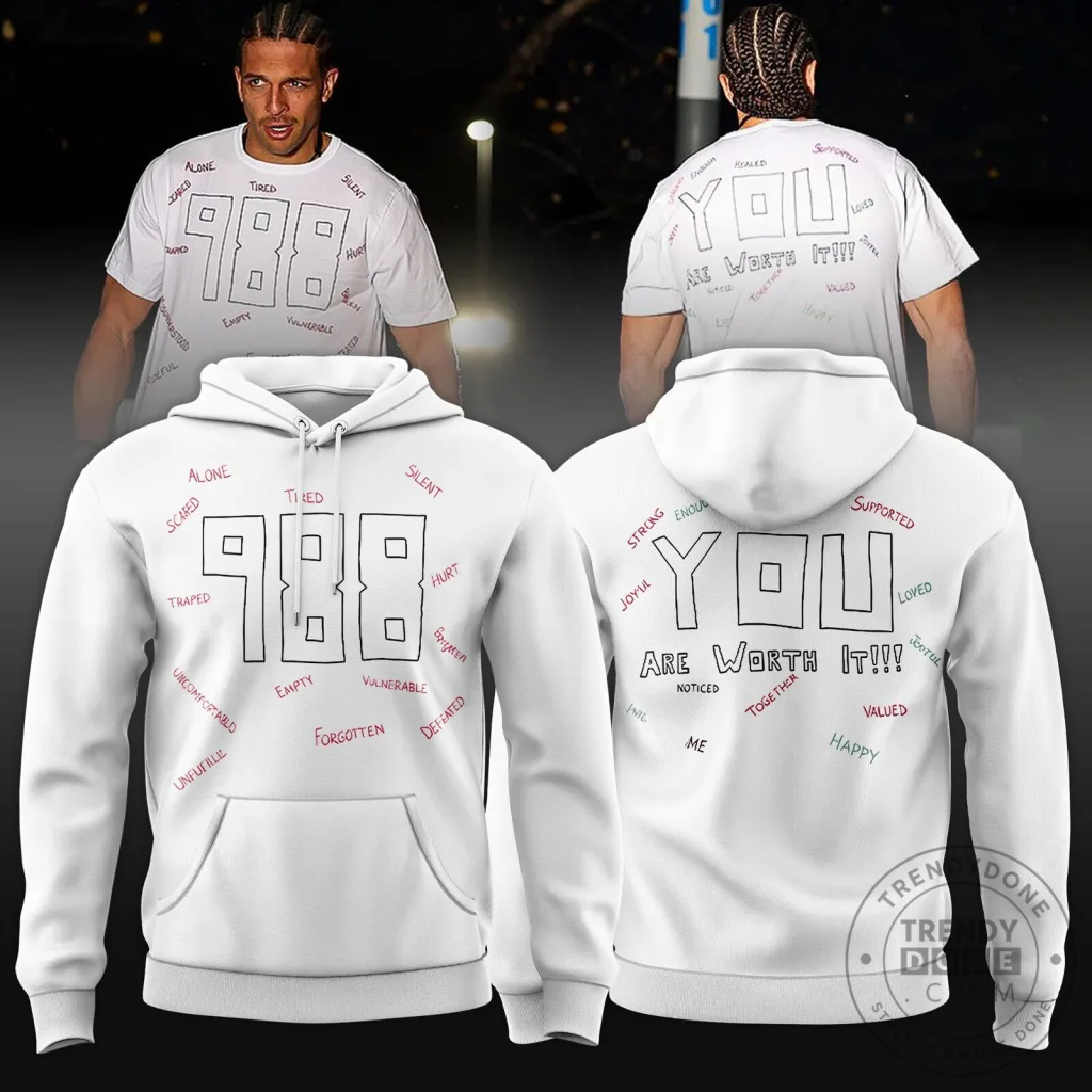 BTF Trend You Are Worth It Hoodie by Mack Hollins 988 BTF Trend You Are Worth It Hoodie by Mack Hollins 988