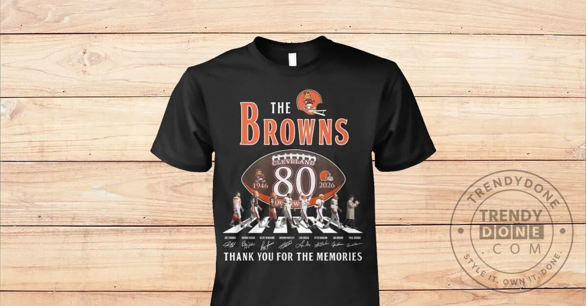 Cleveland Browns Football 80th Anniversary Thank You For The Memories T-Shirt