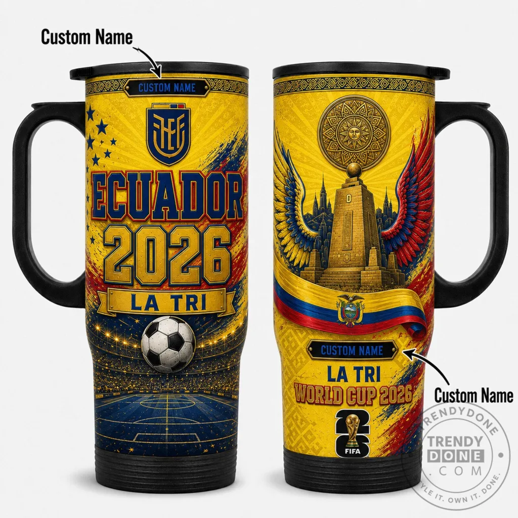 Ecuador National Football Team World Cup 2026 Travel Tumbler Ecuador National Football Team World Cup 2026 Travel Tumbler
