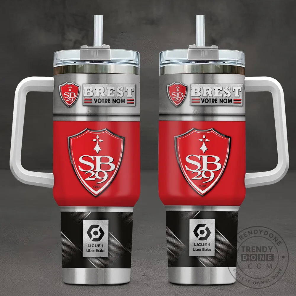 Stade Brestois 29 Football Club Ligue 1 Uber Eats Stainless Steel Tumbler