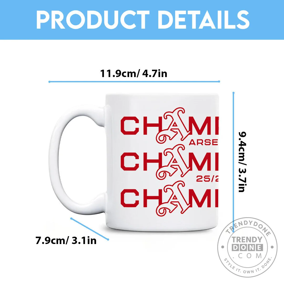 Ceramic Mug for Premier League Champions 2025-2026 - Arsenal Football Club 12 Ceramic Mug for Premier League Champions 2025-2026 - Arsenal Football Club