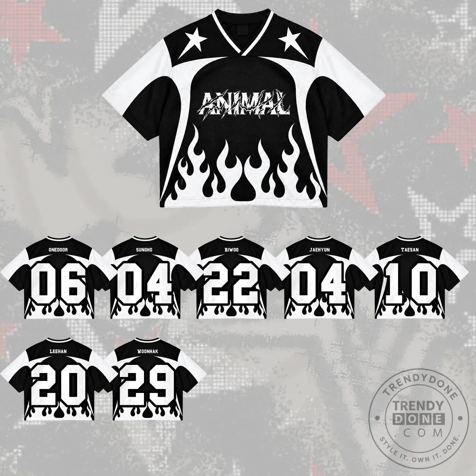 Animal Leehan Number 20 Cyber Grunge Mixed Mesh Jersey 19 Animal Leehan Number 20 Cyber Grunge Mixed Mesh Jersey