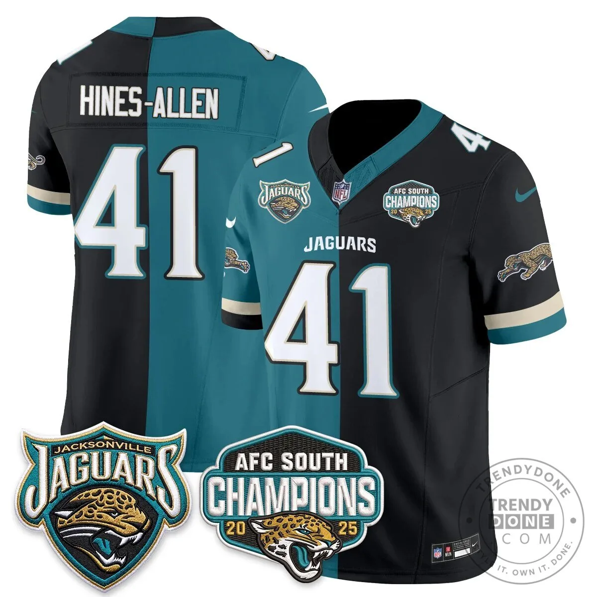 Jacksonville Jaguars Trevor Lawrence Split Edition Vapor Football Jersey 25 Jacksonville Jaguars Trevor Lawrence Split Edition Vapor Football Jersey