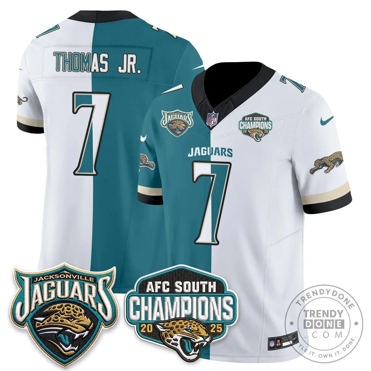 Jacksonville Jaguars Trevor Lawrence Split Edition Vapor Football Jersey 33 Jacksonville Jaguars Trevor Lawrence Split Edition Vapor Football Jersey