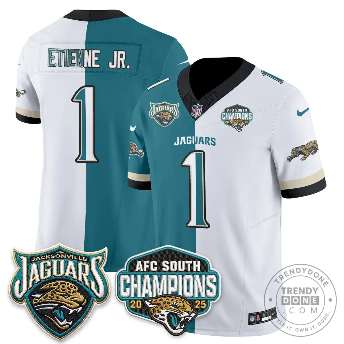Jacksonville Jaguars Trevor Lawrence Split Edition Vapor Football Jersey 34 Jacksonville Jaguars Trevor Lawrence Split Edition Vapor Football Jersey