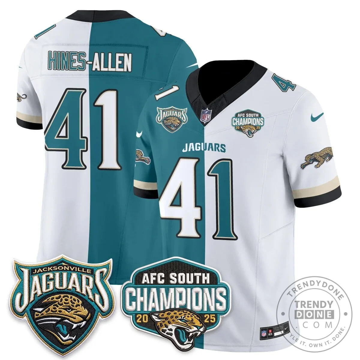 Jacksonville Jaguars Trevor Lawrence Split Edition Vapor Football Jersey 35 Jacksonville Jaguars Trevor Lawrence Split Edition Vapor Football Jersey
